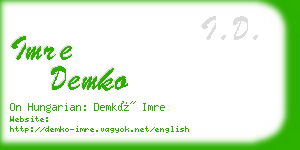 imre demko business card